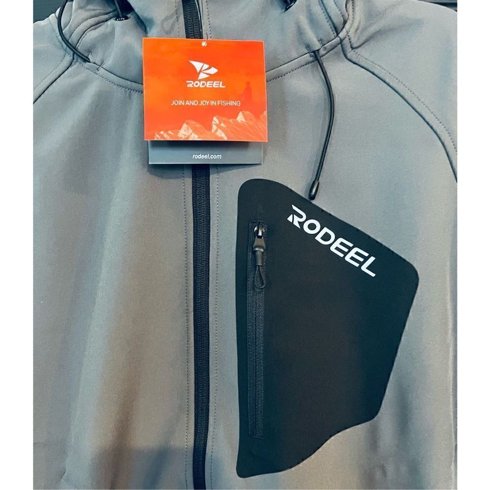Rodeel Men's Softshell Front-zip Jacket Fleece Lined Windproof - Picture 4 of 6